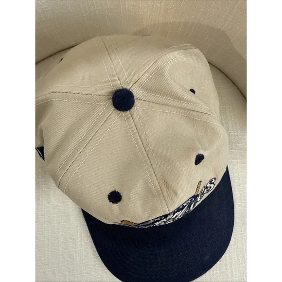Vintage 90's #1 Apparel New York Yankees Snapback Hat Two Tone Embroidered
